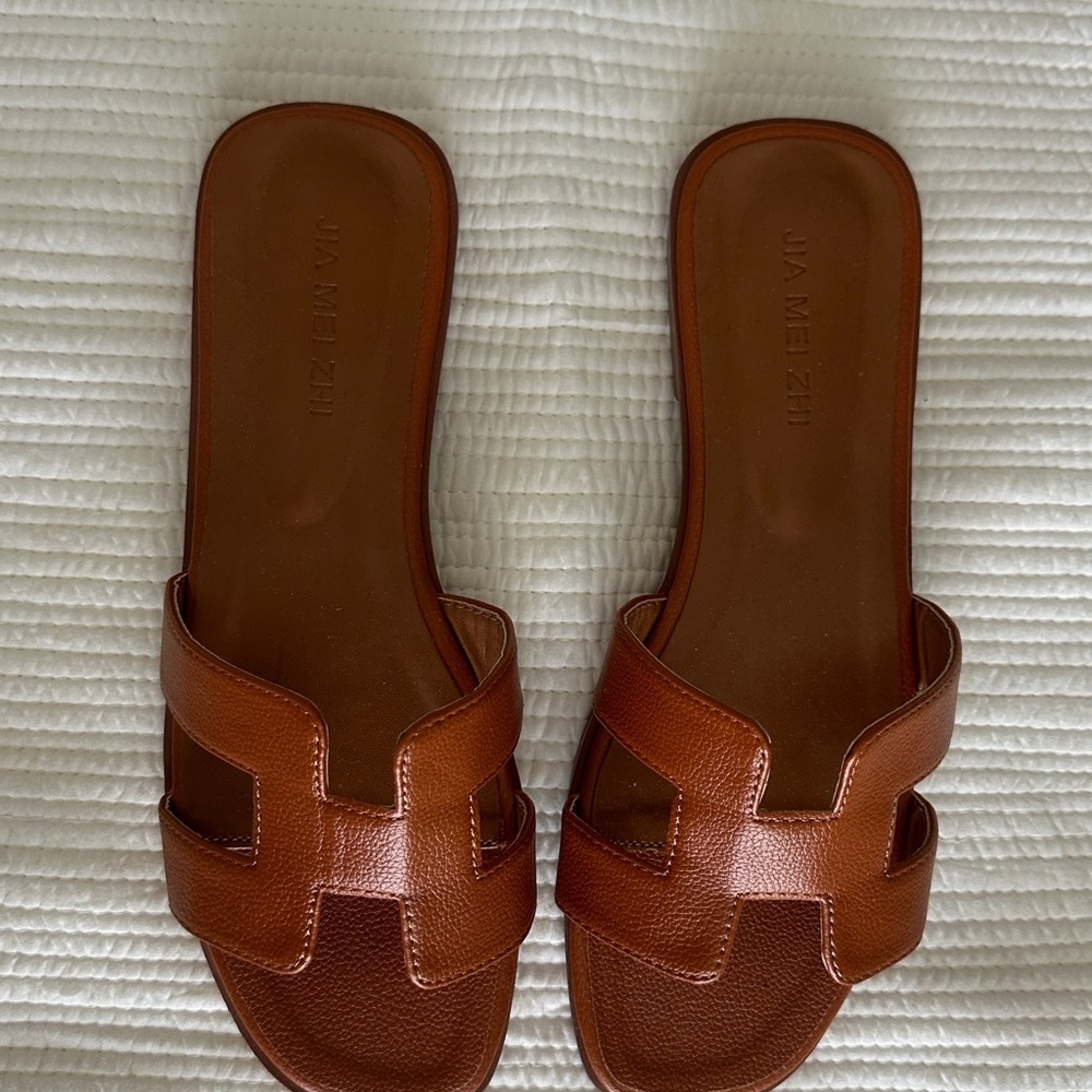 Brown Slide Sandals